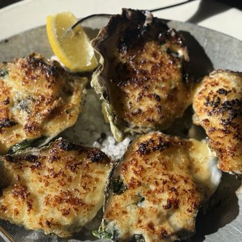 Sam's Chowder House - Baked Rockefeller Oyster - Seafood Near Me - Half Moon Bay, California Sam's Chowder House - Baked Rockefeller Oyster - Seafood Near Me - Half Moon Bay, California