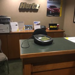 Hertz Rent A Car - Closet sized office.