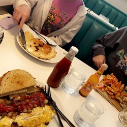 Asbury Lanes Diner - Bacon and pepper cheese omelet