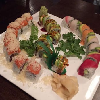 Nana Sushi - From left: crazy tuna, dragon roll, rainbow roll. - Sushi Bars Near Me - Suffolk, Virginia Nana Sushi - From left: crazy tuna, dragon roll, rainbow roll. - Sushi Bars Near Me - Suffolk, Virginia