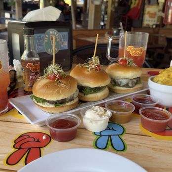 Buena Vibra - Brunch of Champions, Beef and Bacon sliders with tostones and Bloody Mary's! - Caribbean Near Me - Cabo Rojo, Puerto Rico