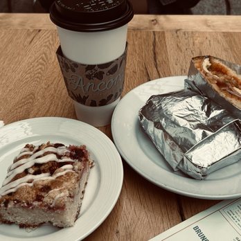 Ancora Cafe + Bakery - Rasp coffee cake and daily special sandwich - Breakfast & Brunch Near Me - Madison, Wisconsin Ancora Cafe + Bakery - Rasp coffee cake and daily special sandwich - Breakfast & Brunch Near Me - Madison, Wisconsin