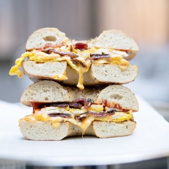 The Lunch Box - Bacon, egg & cheese on a bagel - American Near Me - Manhattan, New York The Lunch Box - Bacon, egg & cheese on a bagel - American Near Me - Manhattan, New York