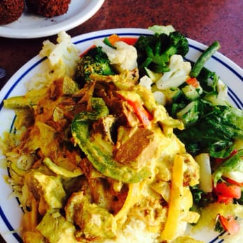 Ali Baba's Kitchen - Lamb curry & falafel. So good & huge portion. - Mediterranean Near Me - Newbury Park, California