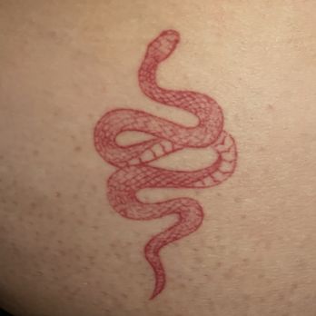 Beautific Studios - Red ink snake - Permanent Makeup Near Me - Newport Beach, California Beautific Studios - Red ink snake - Permanent Makeup Near Me - Newport Beach, California