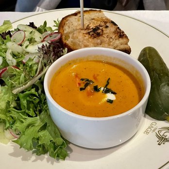 The Gage - Adult grilled cheese with tomato soup and salad - New American Near Me - Chicago, Illinois