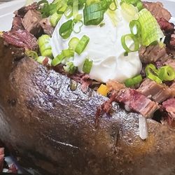 Luna’s BBQ & More - Baked potato brisket