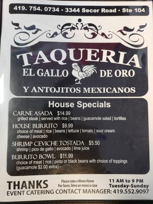 TAQUERIA EL GALLO DE ORO - 17 Photos - 3344 Secor Rd, Toledo, Ohio