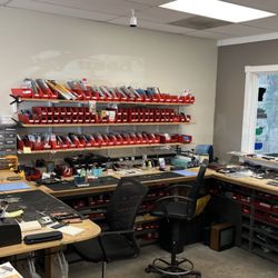 Device Dr - These work benches see about 2500 projects a year... each of them are completed by skilled techs with care and pride in their work.