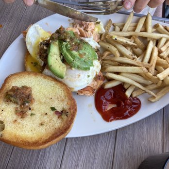 Polo’s Corner - Open face salmon burger - New American Near Me - Livermore, California Polo’s Corner - Open face salmon burger - New American Near Me - Livermore, California