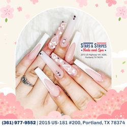 Star & Stripes Nails Spa - Infuse romance into your look with french nails art adorned with charming hearts, adding a touch of love and elegance to your fingertips!