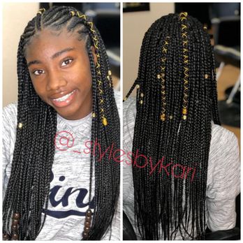 Feed In Braids With Box Braids Yelp