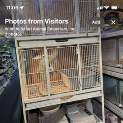 Wildlife Safari Animal Emporium, Inc - They were keeping a monitor in a tiny barred cage, with a single tub of dirty water. The monitor looked unhealthy and was hissing defensivly