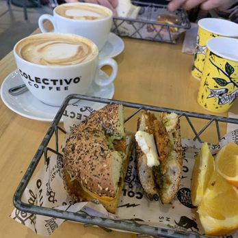 Colectivo Coffee Wicker Park - Lentil bean chorizo patty on everything bagel with egg & avocado spread. Vanilla almond milk latte. Delish! - Cafes Near Me - Chicago, Illinois Colectivo Coffee Wicker Park - Lentil bean chorizo patty on everything bagel with egg & avocado spread. Vanilla almond milk latte. Delish! - Cafes Near Me - Chicago, Illinois
