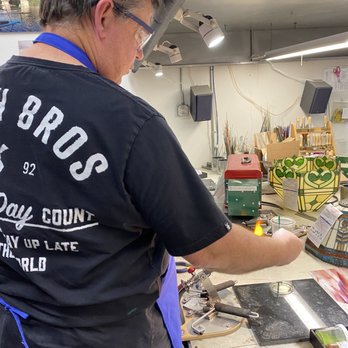 Blue Moon Glassworks - Heating the glass - Art Supplies Near Me - Austin, Texas
