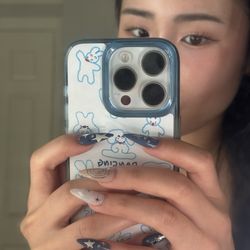 Long Gel-X with handpainted design by Minh Minh