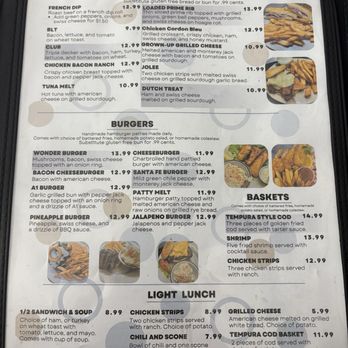 Little Wonder Cafe - Lunch Menu - American Near Me - Richfield, Utah Little Wonder Cafe - Lunch Menu - American Near Me - Richfield, Utah
