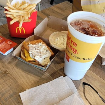 McDonald's - March 17th 2022 double filet of fish meal Fries unsweetened iced tea - Coffee & Tea Near Me - Oakwood, Illinois