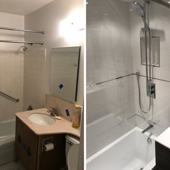 Brener Construction - Bathroom - Before & After. Initially constructed in 1972, remodeled for 2017! - General Contractors Near Me - New York, New York