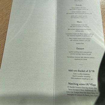 Botanic House - menu (june 2022) - Modern Australian Near Me - Sydney, NSW