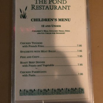 The Pond Restaurant - Children's menu - American Near Me - Ancramdale, New York