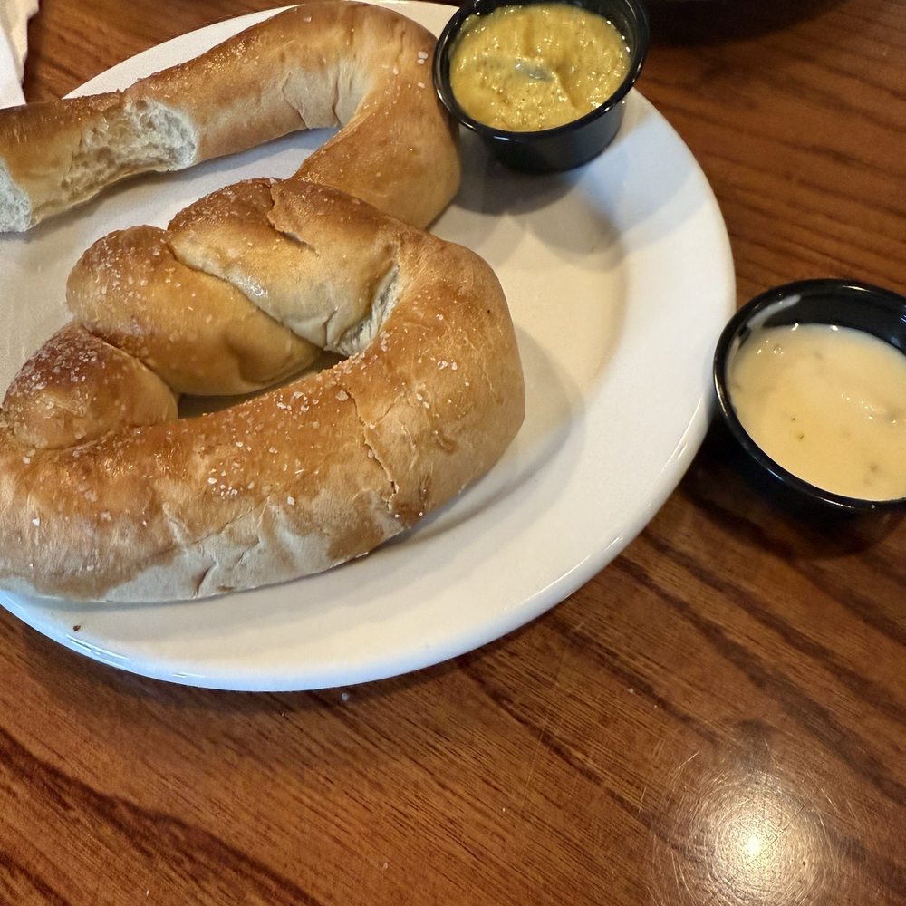 Blue Mountain Brewery - Pretzel with mustard and cheese - Brewpubs Near Me - Afton, Virginia Blue Mountain Brewery - Pretzel with mustard and cheese - Brewpubs Near Me - Afton, Virginia