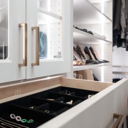 The Tailored Closet of Nashville - Velvet-lined drawers often come with individual compartments that are perfect for organizing rings, earrings, bracelets, and necklaces.