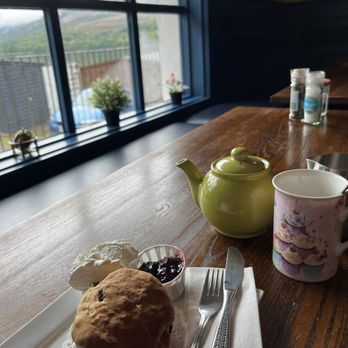 Arrochar Tea Rooms - Afternoon tea with a scone, cream and jam. - Cafes Near Me - Arrochar, AGB Arrochar Tea Rooms - Afternoon tea with a scone, cream and jam. - Cafes Near Me - Arrochar, AGB