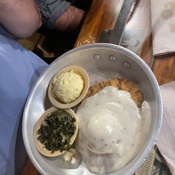 Lambert's Cafe - Ozark - Chicken fried steak, greens, mashed potatoes. - American Near Me - Ozark, Missouri