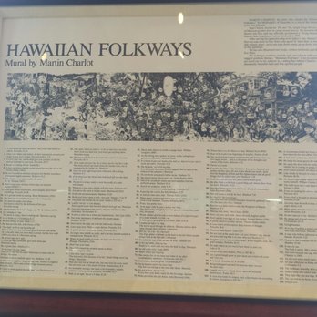 McDonald's - Details of the mural by Martin Charlot - Burgers Near Me - Kaneohe, Hawaii