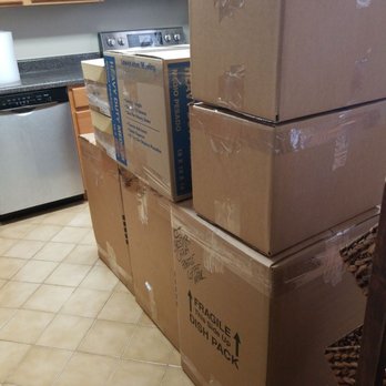 Gullivers Movers - Great pack of dishes & other fragile kitchen items by Cody, James & Rick. They also did a great job w/ packing our China (not pictured). - Movers Near Me
