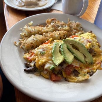 Baldy's Classic American Diner - Vegan omelette wife ordered and it was good I had to get a taste. - American Near Me - Adkins, Texas Baldy's Classic American Diner - Vegan omelette wife ordered and it was good I had to get a taste. - American Near Me - Adkins, Texas