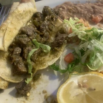 Tipico's - Tacos Al Carbon Taco Plate (it was just the beef stew in a tortilla ) - Mexican Near Me - Carrollton, Texas