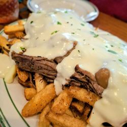 Beard & Belly - Short rib poutine. Two kinds of gravy. Exceeding 3 bites may trigger profound regret and/or a heart attack. Beware.