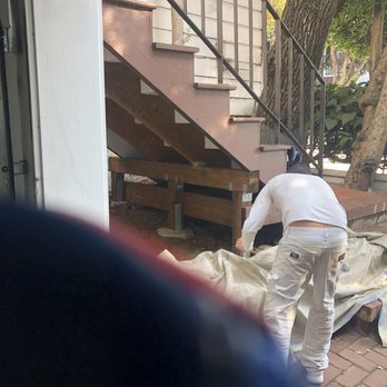 Twin Pinnacles Construction - Stairs being painted above & beneath by TP's  meticulous painter, Wilmer - General Contractors Near Me