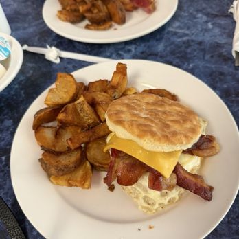 Layton's Family Restaurant - Breakfast Potatoes Egg and Cheese Sandwich with choice of Meat - Breakfast & Brunch Near Me - Ocean City, Maryland Layton's Family Restaurant - Breakfast Potatoes Egg and Cheese Sandwich with choice of Meat - Breakfast & Brunch Near Me - Ocean City, Maryland