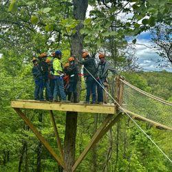 Eureka Springs Zipline - Launching "Mullet Maker" - the longest cable on the Premium Course