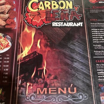 Carbón y Leña - Menu front - Caribbean Near Me - Quebradillas, Puerto Rico