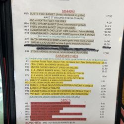 Ouzts Too - Menu nov 2024