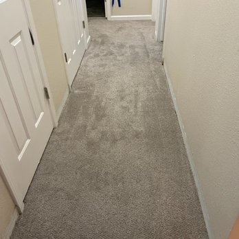 Moser Carpet Repairs - Hallway is an L shape and we do have 3 closets off the hall. - Carpeting Near Me