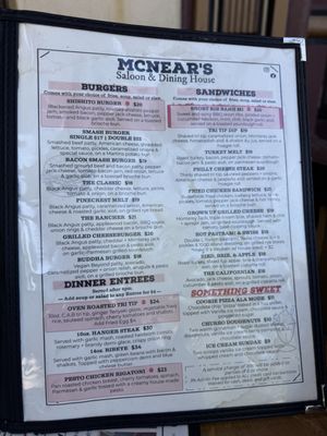 Menu photo 2 McNear's Saloon & Dining House Petaluma, CA