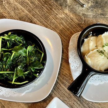 Piazza - Sautéed Spinach with Garlic & Garlic Mashed Potatoes yum! - Pizza Near Me - Asheville, North Carolina Piazza - Sautéed Spinach with Garlic & Garlic Mashed Potatoes yum! - Pizza Near Me - Asheville, North Carolina