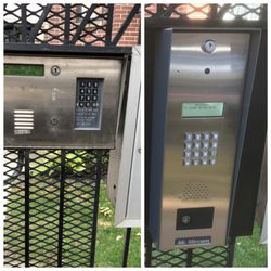 Chicago Intercoms - Intercom system install for a 6 unit building 
before and after pictures