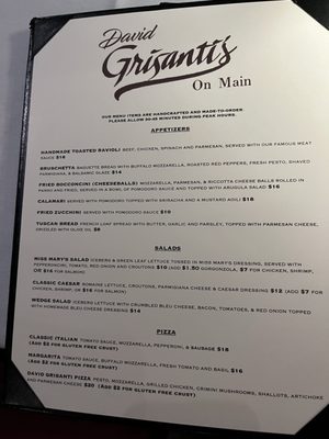 Menu photo 1 David Grisanti's On Main Collierville, TN