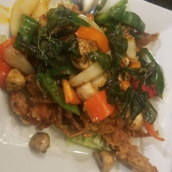 Nisa's Thai - Basil Soft Shell Crab....was a special..and specially delicious - Thai Near Me - Canton, Massachusetts Nisa's Thai - Basil Soft Shell Crab....was a special..and specially delicious - Thai Near Me - Canton, Massachusetts