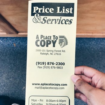 A Place To Copy - Printing Services Near Me - Raleigh, North Carolina