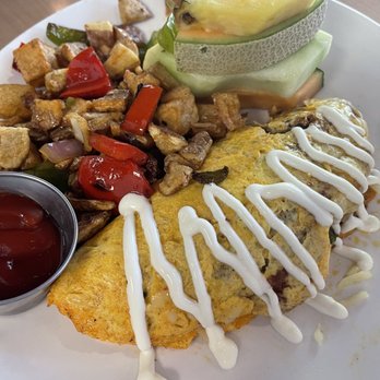 Breakfast Club - Whole Hog Omelet with Queso - Breakfast & Brunch Near Me - Phoenix, Arizona