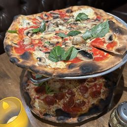 12" Wild Mushroom Truffle Oil, 12" Margherita Pizza with pepperoni 12" Wild Mushroom Truffle Oil, 12" Margherita Pizza with pepperoni