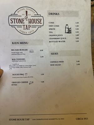 Menu photo 3 Stone House Tap Alpharetta, GA Menu photo 3 Stone House Tap Alpharetta, GA