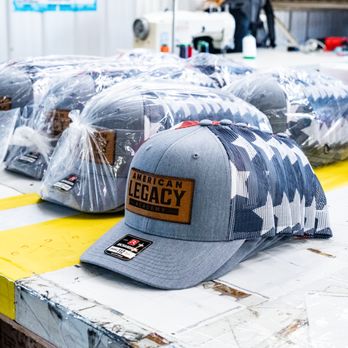 Topshelf Printers - Hats With Leather Patches - Embroidery & Crochet Near Me - Greeley, Colorado
